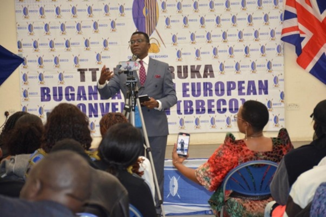 Katikkiro, while addressing the youth Image